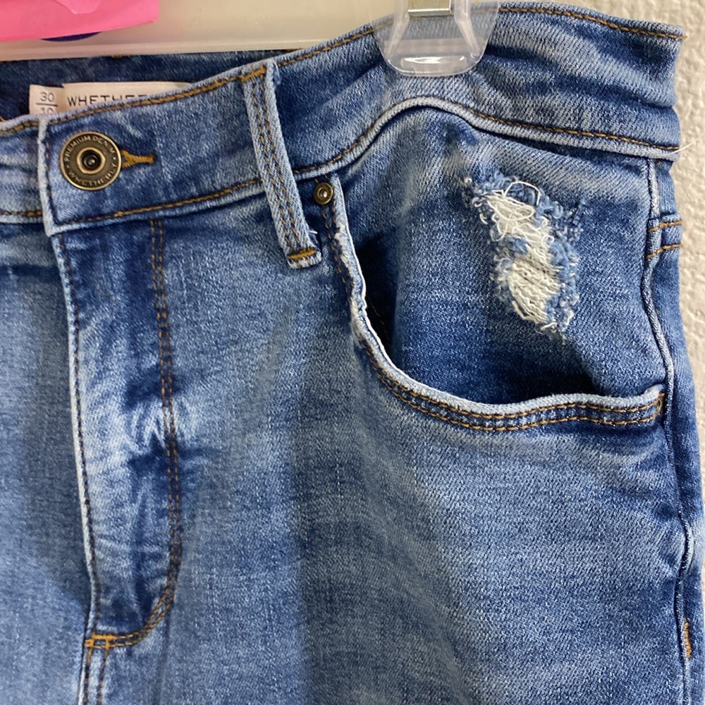 Whetherly Distressed‎ Straight Leg Denim Rise 11 Inseam 26 - Picture 2 of 8